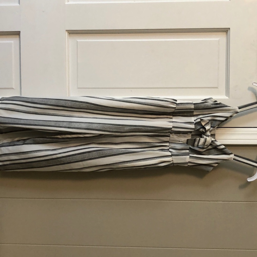 Grey Black and White Romper With Bow!!